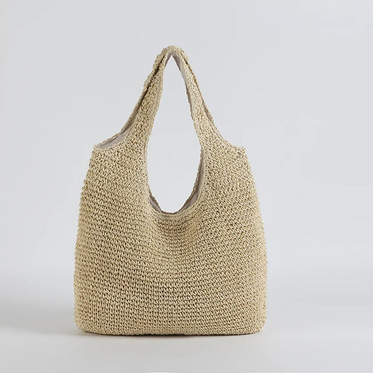 Strohtasche Geflochtene Tasche Leicht & Strapazierfähig Lässige Sommertasche