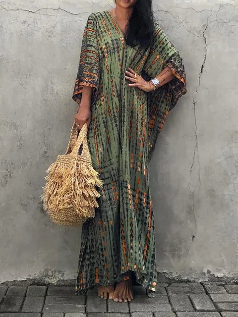 Sommer Kaftan Maxi Kleid