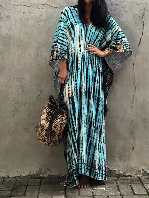 Sommer Kaftan Maxi Kleid