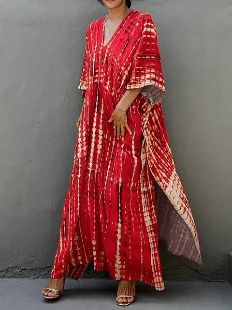 Sommer Kaftan Maxi Kleid