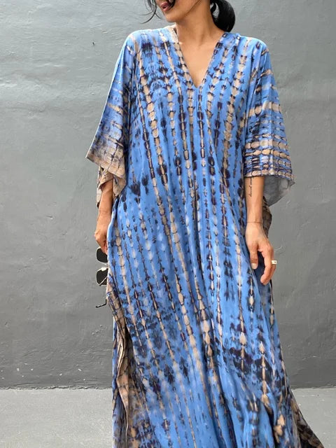 Sommer Kaftan Maxi Kleid