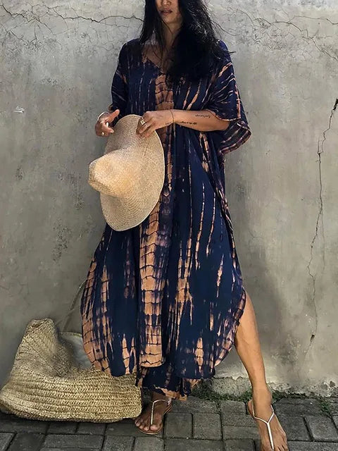 Sommer Kaftan Maxi Kleid