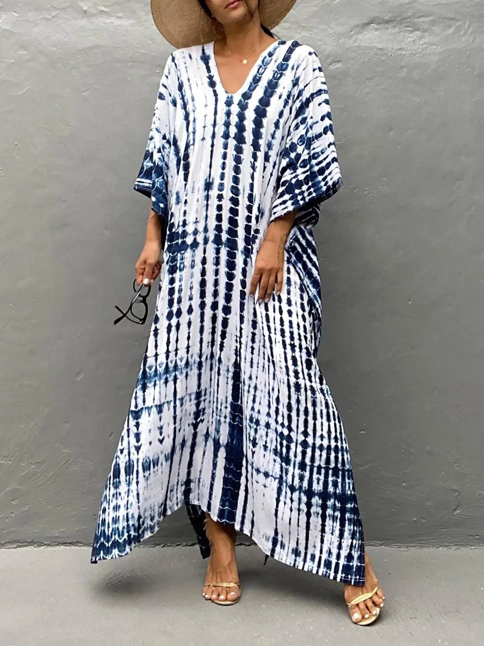 Sommer Kaftan Maxi Kleid