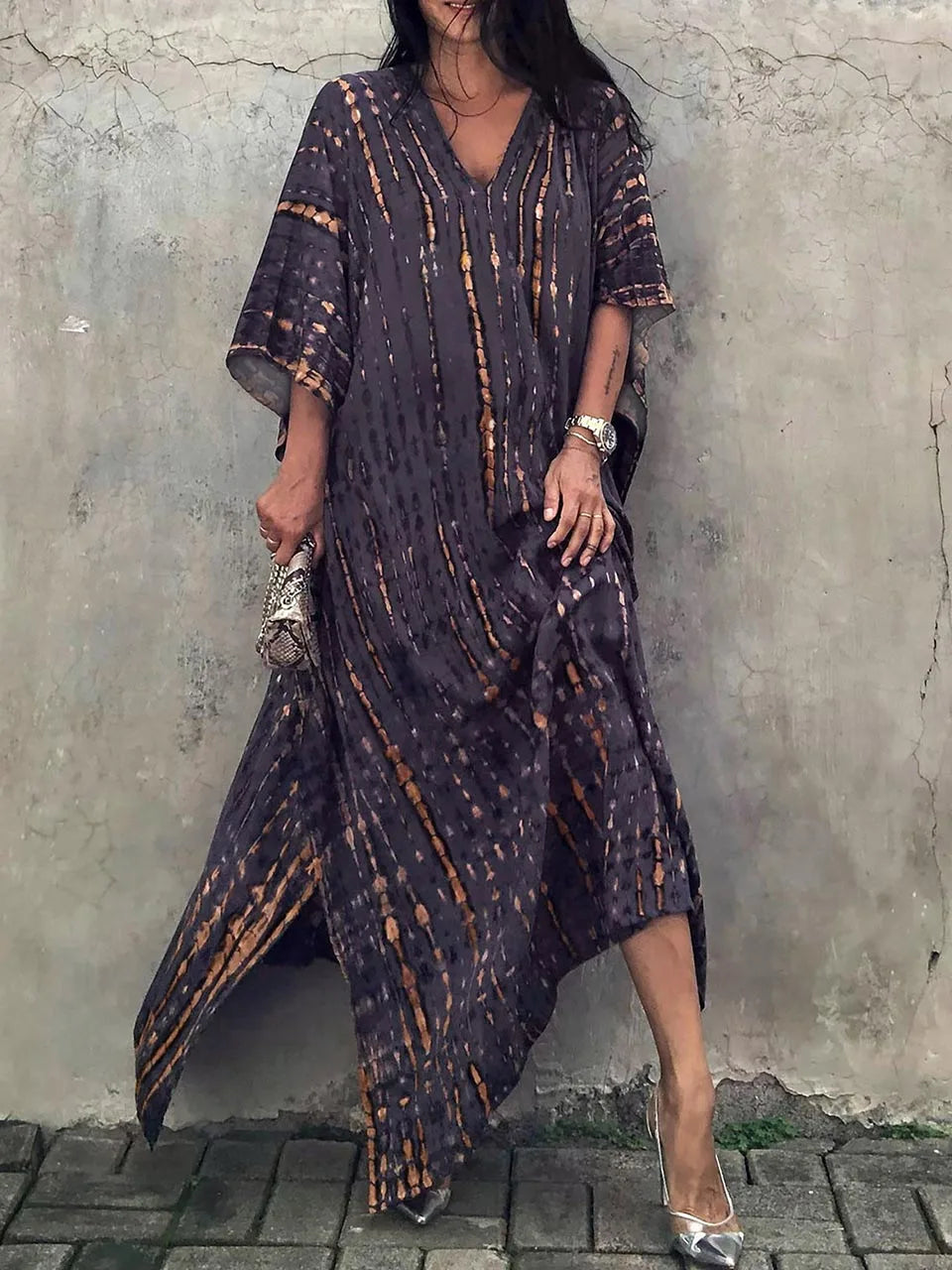 Sommer Kaftan Maxi Kleid