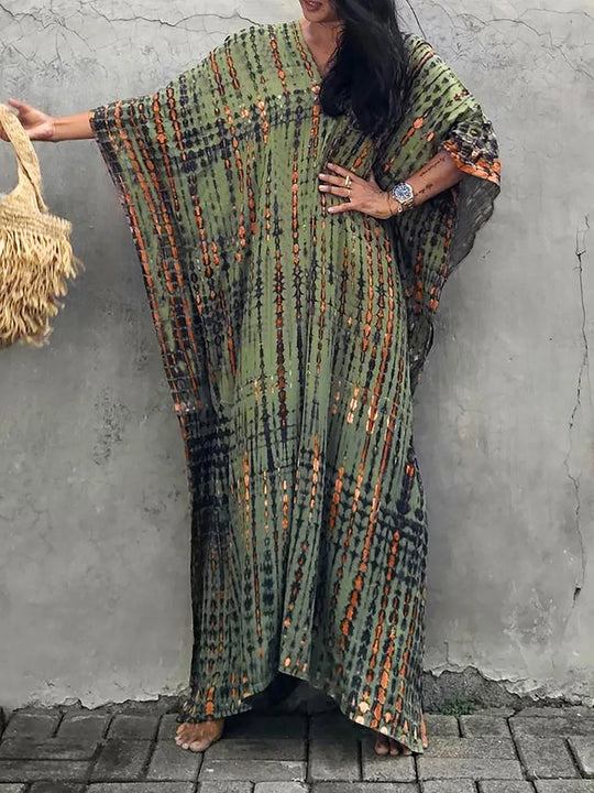 Sommer Kaftan Maxi Kleid