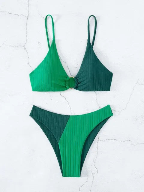 Nord Taschen | Push-Up-Bikini-Set mit Hoher Taille für Damen