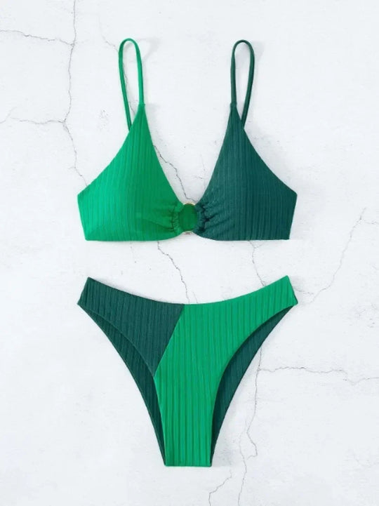 Nord Taschen | Push-Up-Bikini-Set mit Hoher Taille für Damen