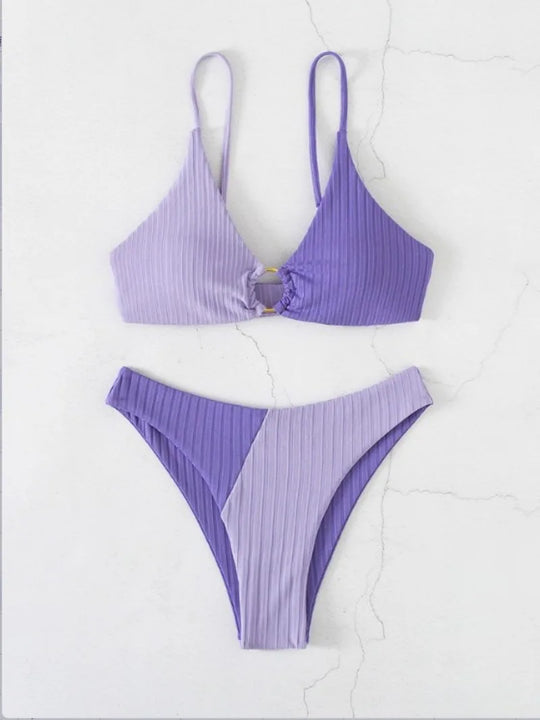 Nord Taschen | Push-Up-Bikini-Set mit Hoher Taille für Damen