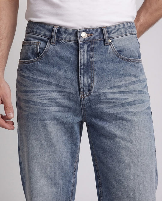 Herren Locker geschnittene Vintage-Jeans mit weitem Bein Nord Taschen