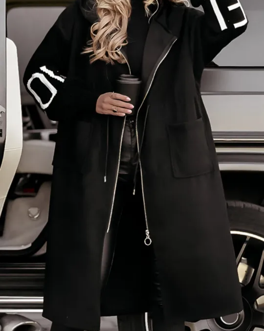 Lässige Kapuzenjacke mit Strickärmeln - Vittorelli