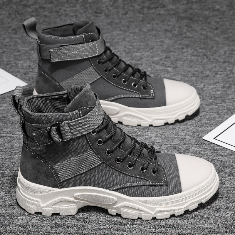 Motorradstiefel Hoher Schaft Verstellbarer Riemen Robuste Gummisohle