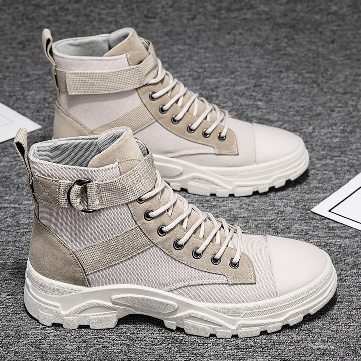 Motorradstiefel Hoher Schaft Verstellbarer Riemen Robuste Gummisohle