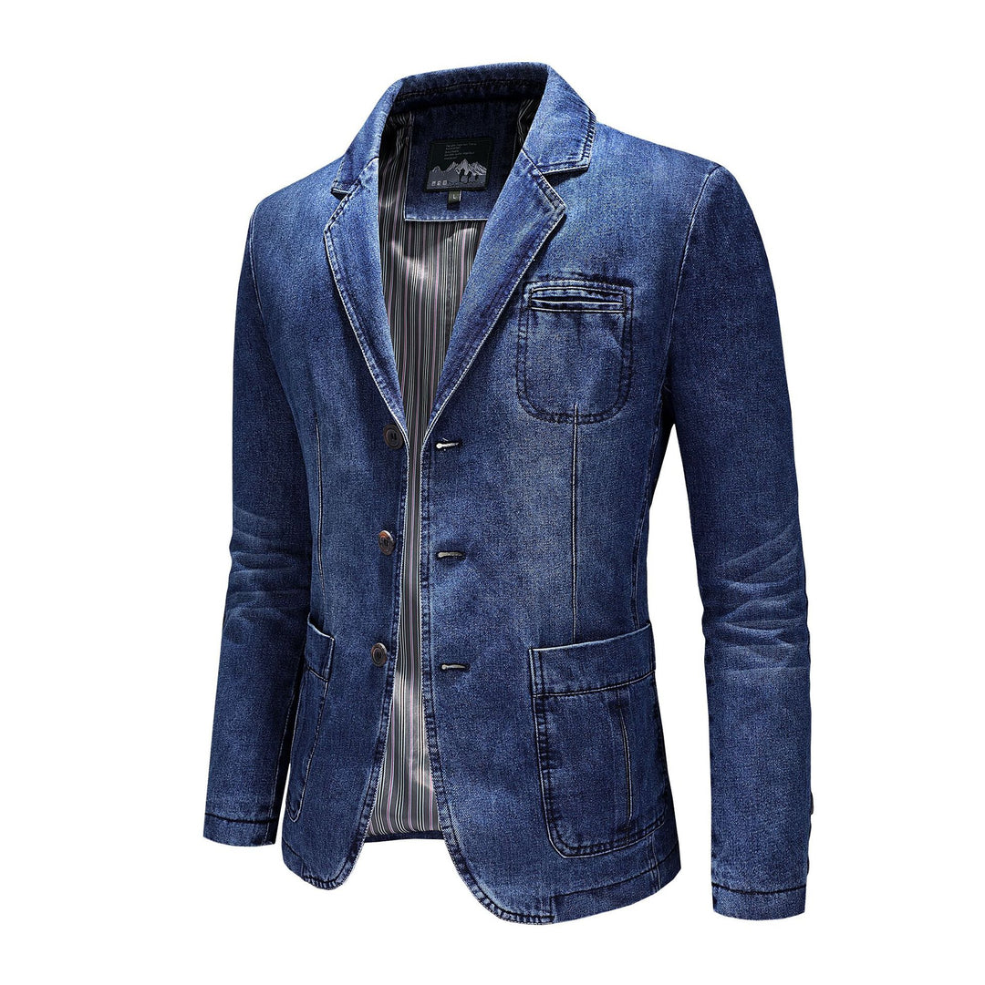 Herren Eleganter Jeansblazer Nord Taschen