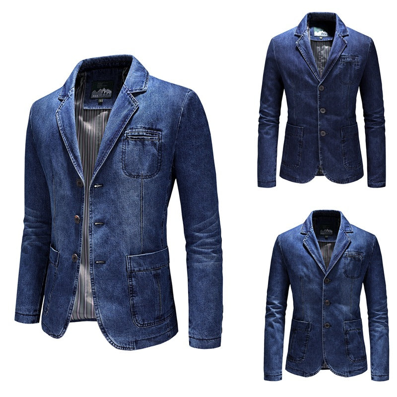 Herren Eleganter Jeansblazer Nord Taschen