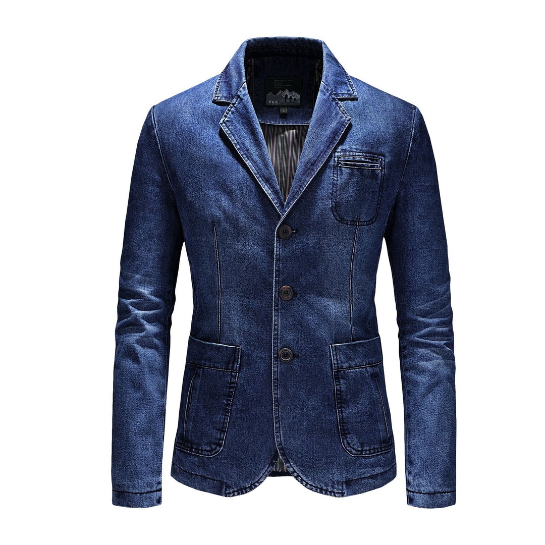 Herren Eleganter Jeansblazer Nord Taschen