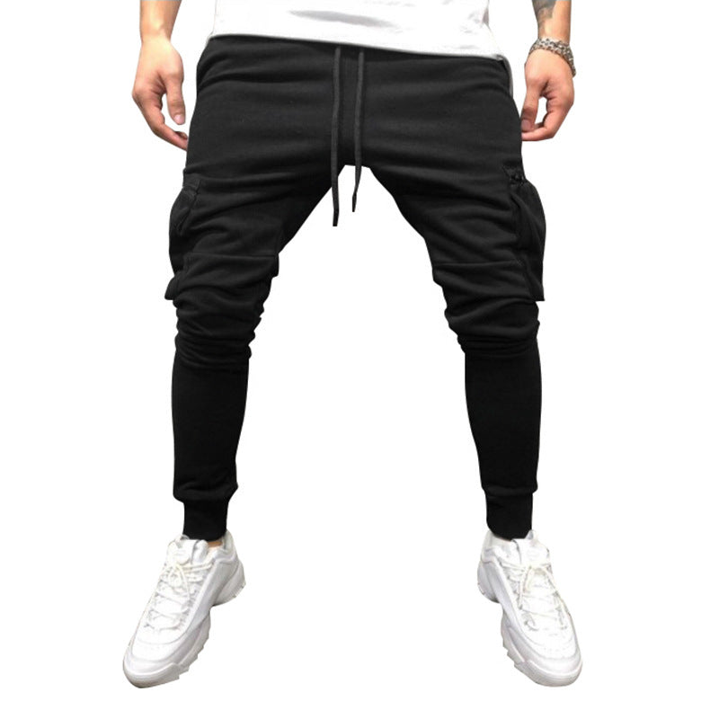 Herren Jogginghose im Drop-Crotch‑Streetwear‑Look mit Cargo‑Taschen und schmalem Bein Nord Taschen