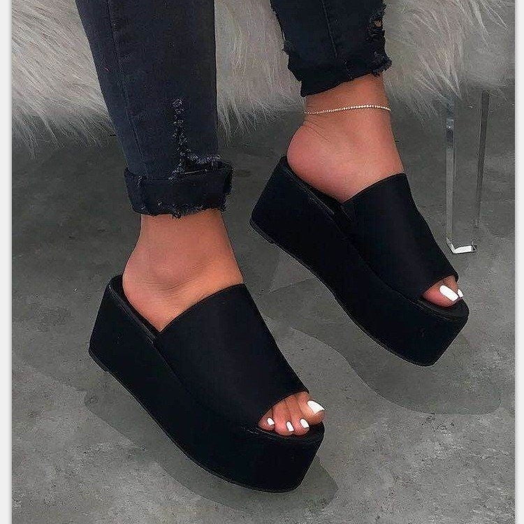 Damen Wedge-Pantoletten mit tierischem Druck und komfortabler Sohle Nord Taschen