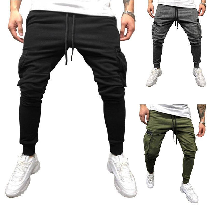 Herren Jogginghose im Drop-Crotch‑Streetwear‑Look mit Cargo‑Taschen und schmalem Bein Nord Taschen