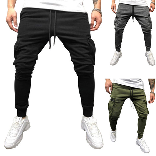 Herren Jogginghose im Drop-Crotch‑Streetwear‑Look mit Cargo‑Taschen und schmalem Bein Nord Taschen