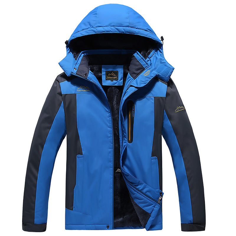 Herren Trekkingparka mit warmem Teddyfutter, abnehmbarer Kapuze und wasserdichter Softshell-Außenschicht Nord Taschen