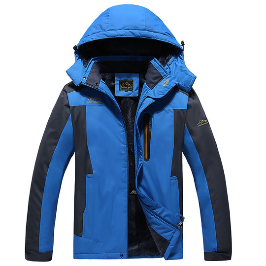 Herren Trekkingparka mit warmem Teddyfutter, abnehmbarer Kapuze und wasserdichter Softshell-Außenschicht Nord Taschen