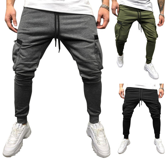 Herren Jogginghose im Drop-Crotch‑Streetwear‑Look mit Cargo‑Taschen und schmalem Bein Nord Taschen