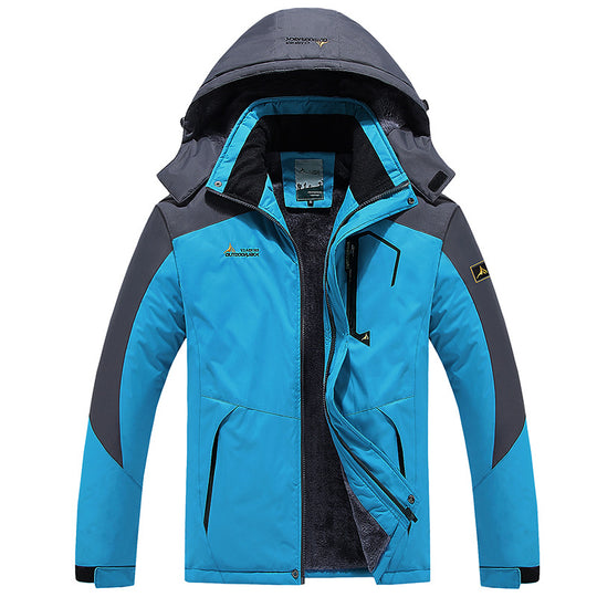 Herren Multifunktionale Softshell-Outdoorjacke mit Fleece-Innenfutter und abnehmbarer Kapuze Nord Taschen