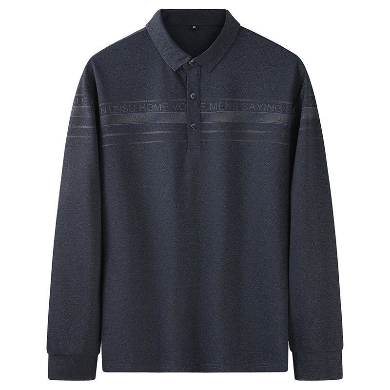 Herren Langarm-Poloshirt mit Kragen, Knopfleiste und feiner Struktur Nord Taschen