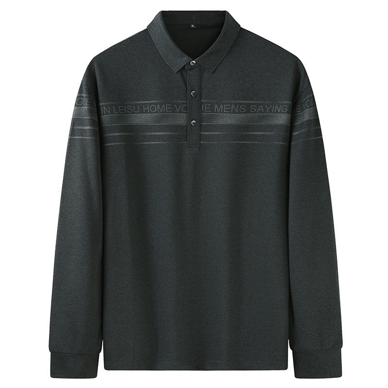 Herren Langarm-Poloshirt mit Kragen, Knopfleiste und feiner Struktur Nord Taschen