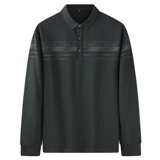 Herren Langarm-Poloshirt mit Kragen, Knopfleiste und feiner Struktur Nord Taschen
