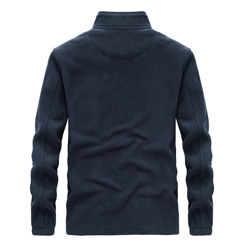 Herren thermoregulierende Fleece‑Blousonjacke mit Sherpa‑Innenfutter und Stehkragen Nord Taschen