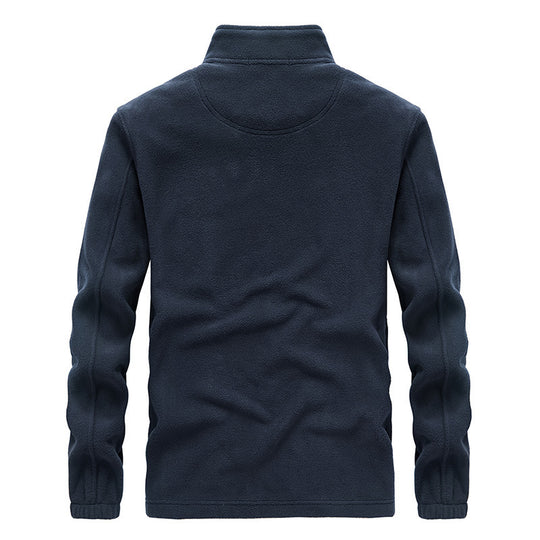 Herren thermoregulierende Fleece‑Blousonjacke mit Sherpa‑Innenfutter und Stehkragen Nord Taschen
