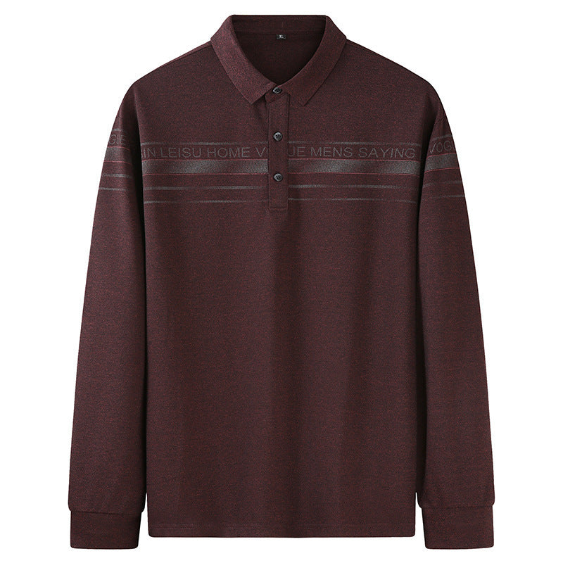 Herren Langarm-Poloshirt mit Kragen, Knopfleiste und feiner Struktur Nord Taschen