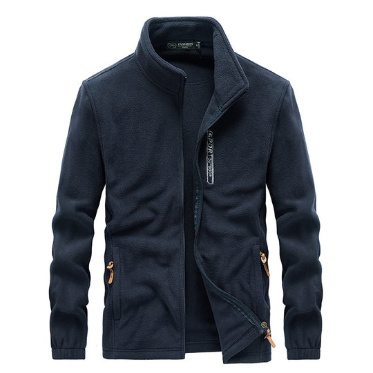 Herren thermoregulierende Fleece‑Blousonjacke mit Sherpa‑Innenfutter und Stehkragen Nord Taschen