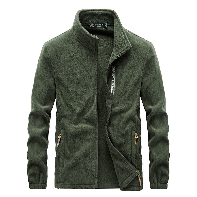 Herren thermoregulierende Fleece‑Blousonjacke mit Sherpa‑Innenfutter und Stehkragen Nord Taschen