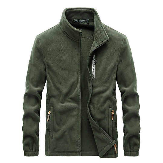 Herren thermoregulierende Fleece‑Blousonjacke mit Sherpa‑Innenfutter und Stehkragen Nord Taschen