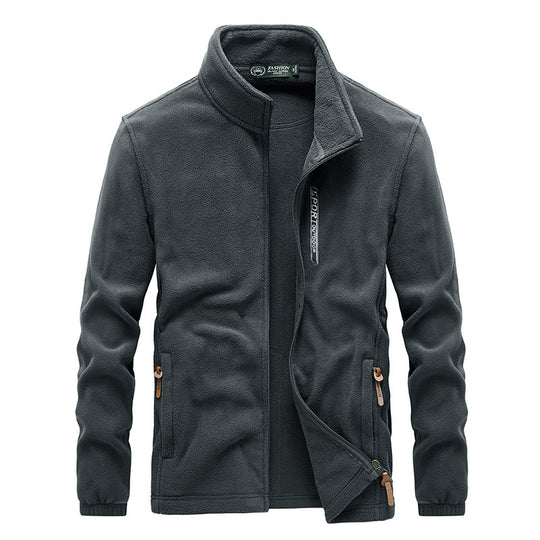 Herren thermoregulierende Fleece‑Blousonjacke mit Sherpa‑Innenfutter und Stehkragen Nord Taschen