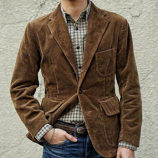 Herren Cordblazer mit modernem Schnitt - Arvani