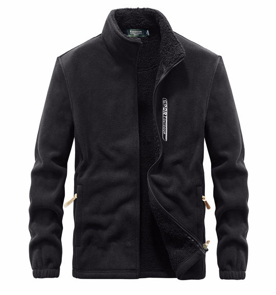 Herren thermoregulierende Fleece‑Blousonjacke mit Sherpa‑Innenfutter und Stehkragen Nord Taschen