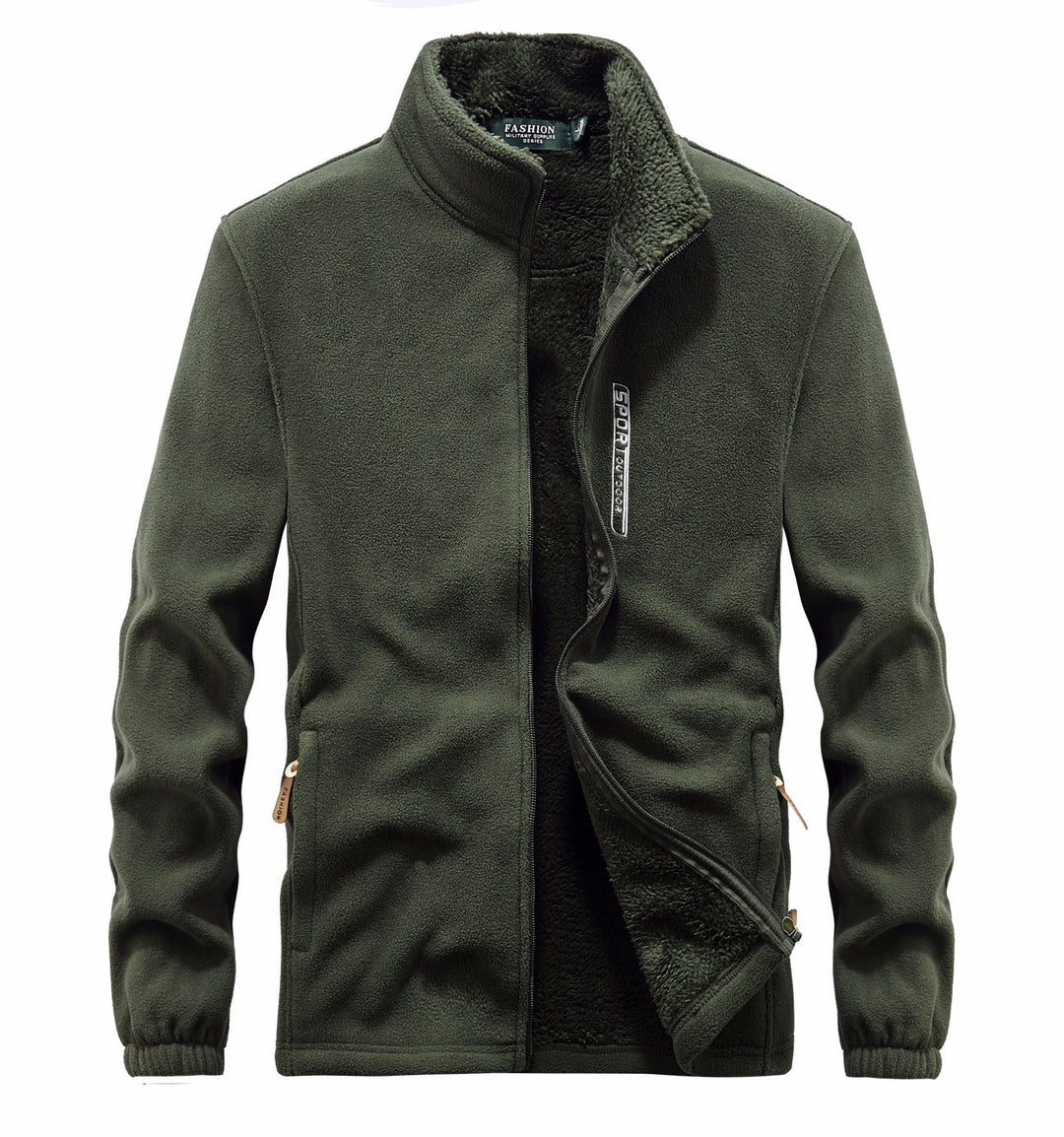 Herren thermoregulierende Fleece‑Blousonjacke mit Sherpa‑Innenfutter und Stehkragen Nord Taschen