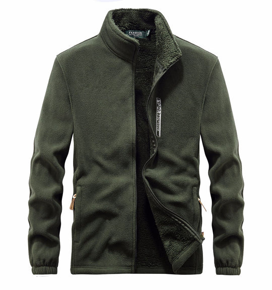 Herren thermoregulierende Fleece‑Blousonjacke mit Sherpa‑Innenfutter und Stehkragen Nord Taschen