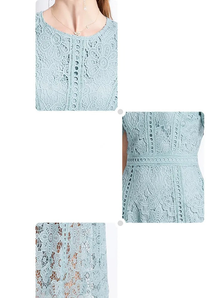 Elegantes Spitzenkleid Midi-Länge - Vittorelli