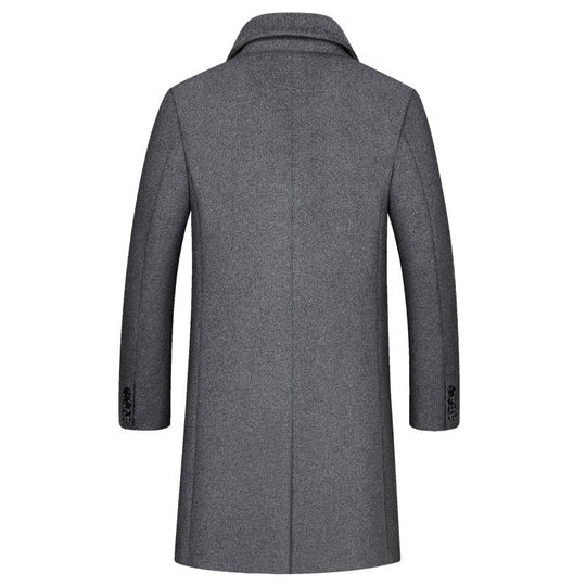 Herren Klassischer Wollmix-Mantel mit gesteppter Thermofütterung und schlanker Silhouette Nord Taschen