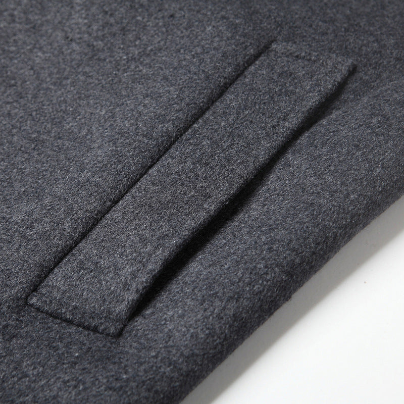 Herren Klassischer Wollmix-Mantel mit gesteppter Thermofütterung und schlanker Silhouette Nord Taschen