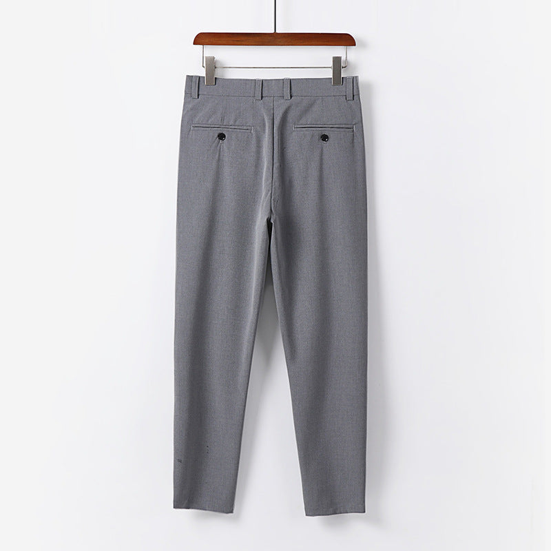 Herren Schmale Chino-Hose aus Stretch-Baumwollmix mit schmalem Bein und Bundfalten Nord Taschen