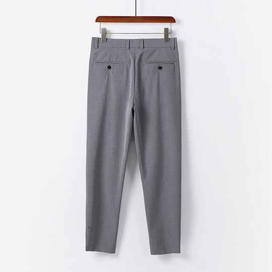 Herren Schmale Chino-Hose aus Stretch-Baumwollmix mit schmalem Bein und Bundfalten Nord Taschen