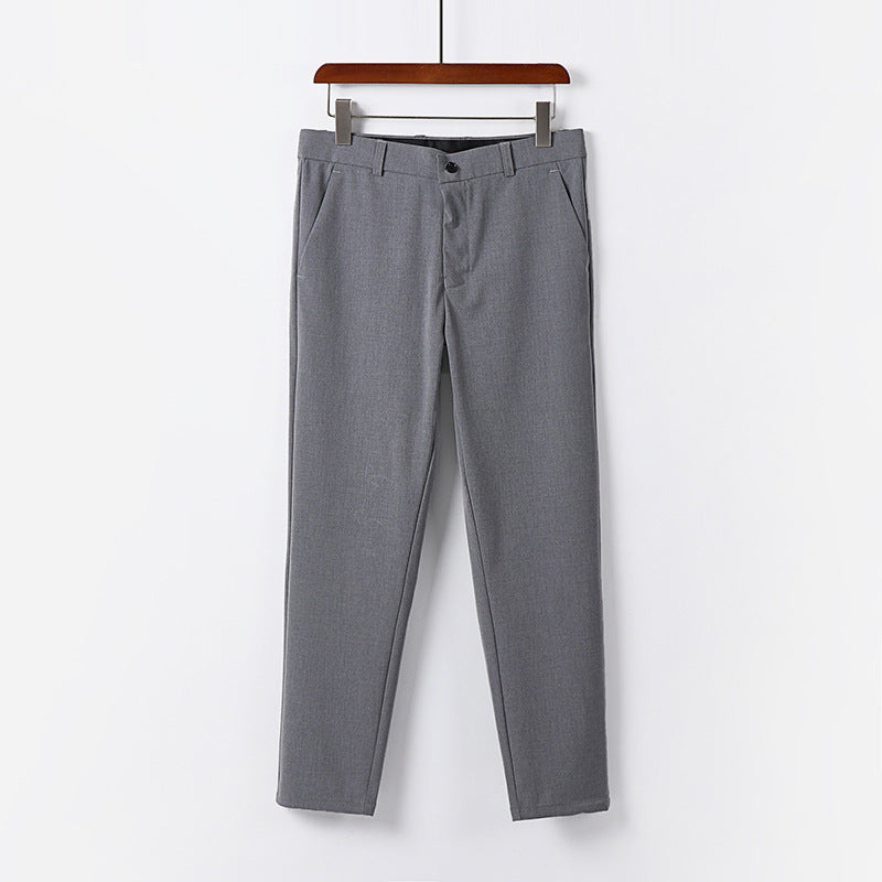 Herren Schmale Chino-Hose aus Stretch-Baumwollmix mit schmalem Bein und Bundfalten Nord Taschen