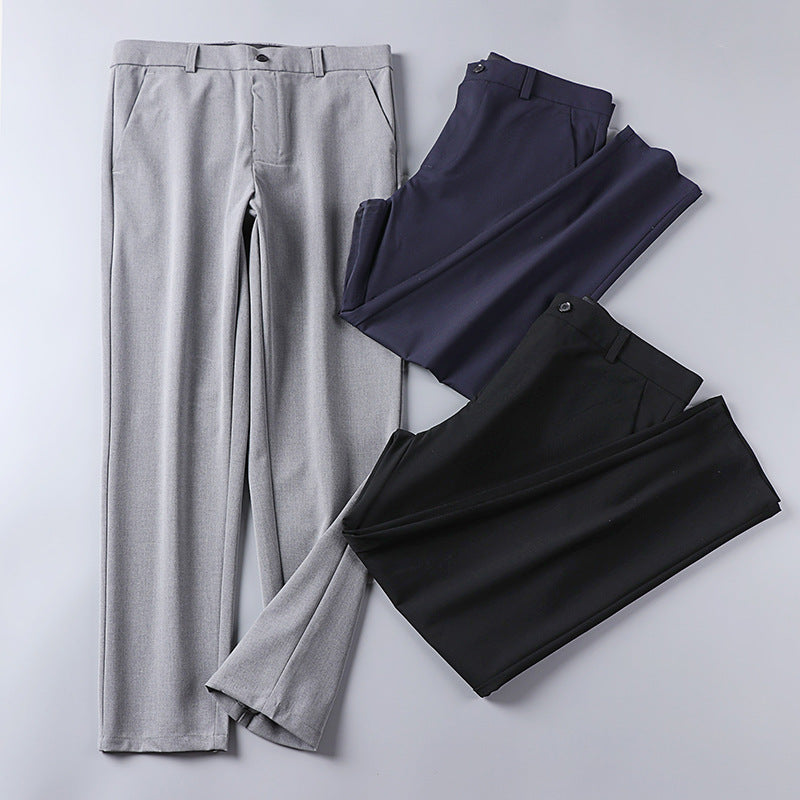 Herren Schmale Chino-Hose aus Stretch-Baumwollmix mit schmalem Bein und Bundfalten Nord Taschen