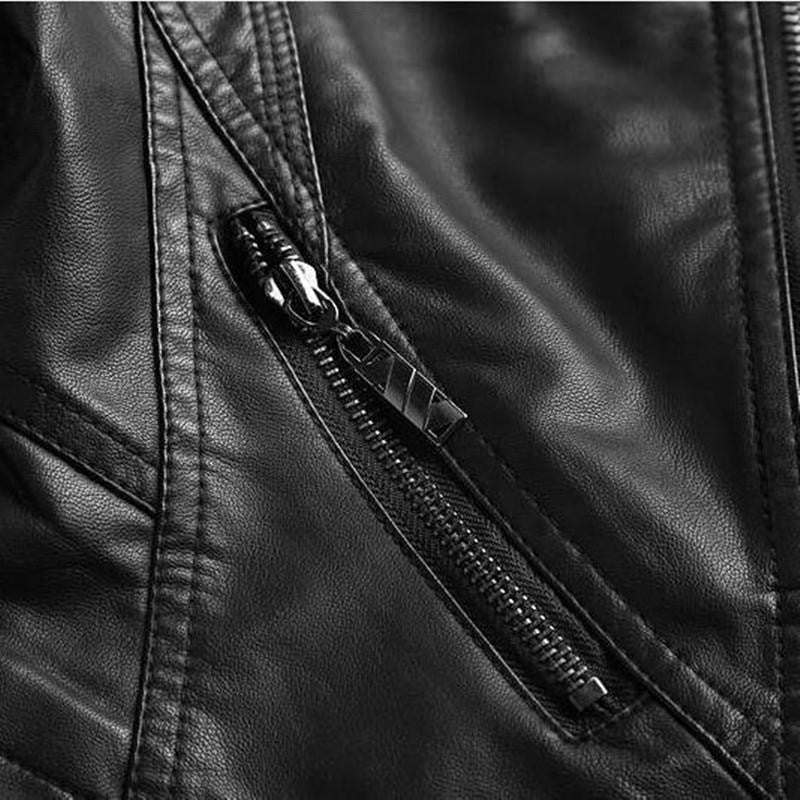 Nord Taschen | Damen Slim Fit PU-Lederjacke mit Reißverschlussnähten