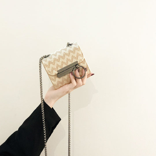 Damen Croco-Optik Clutch-Tasche mit elegantem Kettenriemen Nord Taschen